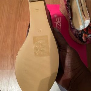 Never worn multicolored wedge